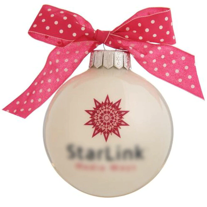 Corporate Christmas tree ball with individual seal